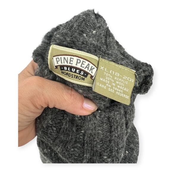 NWT Pine Peak | XL |Wool Knit Pullover Boys Sweater Mock Neck Nordstrom - Picture 4 of 4